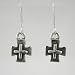 Little Sterling Silver 3 Dimensional Cross Earrings, #9225