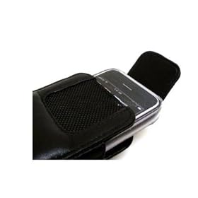 BlueHarbor Lambskin Leather Case with Rotating Clip for Apple iPhone 3G 3GS