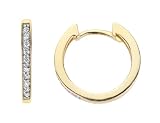 Diamond Hoop Earrings 1/20 Carat (ctw) in Yellow Gold
