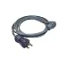 Interpower 86610350 North American Hospital Grade Cord Set, NEMA 5-15 Plug Type, Angled IEC 60320 C13 Connector Type, Gray, 10A Amperage, 125VAC Voltage, 3m Length