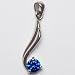 925 Sterling Silver Rhodium Finished with inlaid CZ (A) stones- Pendant.