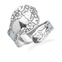 Sterling Silver Floral Spoon Ring - Adjustable Size