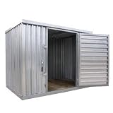 STOR-96-G-W-1RH Single Depth Galvanized Storage Building, 110" Width, 85" Height, 78" Depth