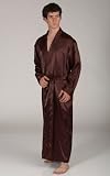 Men's Classic Long Satin Lounge Robe, Bathrobe
