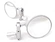 Motorcycle Bar End Mirrors KAWASAKI, SUZUKI, HONDA, YAMAHA, DUCATI, KTM, SPORT BIKES, SCOOTERS, ATV, Silver