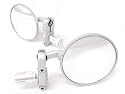 Motorcycle Bar End Mirrors KAWASAKI, SUZUKI, HONDA, YAMAHA, DUCATI, KTM, SPORT BIKES, SCOOTERS, ATV, Silver