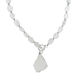 Anna Perrone Genuine Quartz Necklace Finished with .925 Sterling Silver