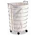 ROLLING CHROME LAUNDRY HAMPER