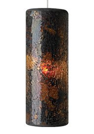 Tech Lighting 700FJVEINZ-LED Veil - One Light Freejack Pendant, Antique Bronze Finish with Brown Glass - LED Lamping