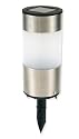 Lot de 5 bornes en Inox avec lampe solaire