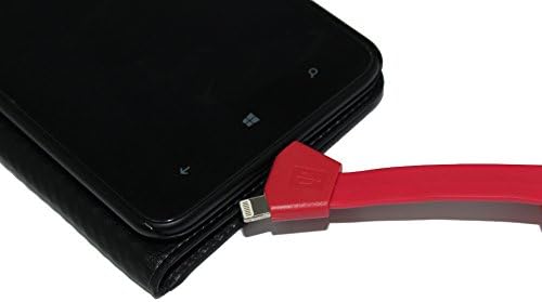 COYO Hippo Key Ring Multi-Functional Mini Lightning 2-IN-1 USB Data Cable Sync Charge For Iphone 6/6plus/5s/5c Sumsung Android System (Red)