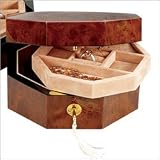 Ragar Small Octagonal 3.25 High jewelry Box in Faux Burl