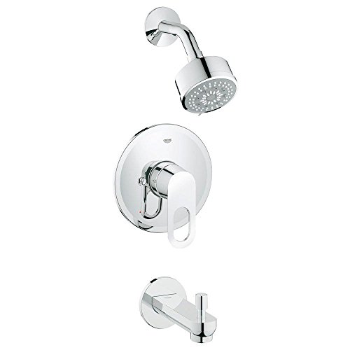 Grohe 26017000   bauloop tub shower combo in starlight …