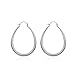 GiniHomer Minkang Fashion Jewelry 925 Solid Silver Classic Big Hoop Drop Dangle Earrings