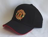 OFFICIAL MANCHESTER UNITED FC BLACK CREST BASEBALL CAP