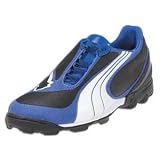 PUMA v5.08 KIDS Turf Soccer Shoes (Black/White/Olympian Blue)
