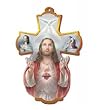 Wooden Wall Cross - Sacred Heart Of Jesus - 12" Height - MADE IN ITALY