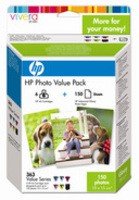 Hewlett Packard [HP] No. 363 Photo Pack Inkjet Cartridges + Paper 10x1