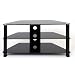 Demagio DM023-BG-BL-Black Glass and Black Column Stand for LCD and Plasma TV - 1000mm Wide, Recommended for Screen Sizes up to 42"