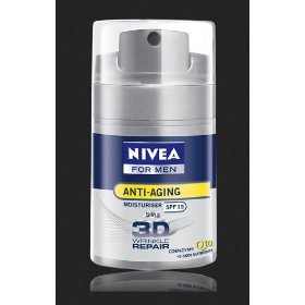 Nivea for Men 3d Wrinkle Repair Q10 Anti-aging Spf15 Moisturiser 50ml Made From Thailand