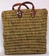 Moroccan Straw Summer Beach / Shopper / Tote Bag 18"x16"x6"