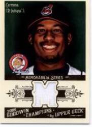 2009 Upper Deck Goodwin Champions Memorabilia #FC Fausto Carmona - Cleveland Indians (Piece of Authentic Jersey / Material) (Baseball Cards)