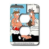 Londons Times Funny Medicine Cartoons - Chicken And Egg Pox -Which Came First- - Light Switch Covers - 2 plug outlet cover