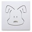 Spot On Square Jasper The Dog Eco-friendly Wall Art, White