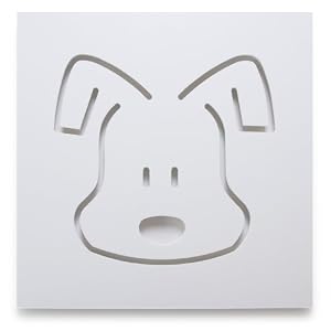 Spot On Square Jasper The Dog Wall Art, White