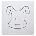Spot On Square Jasper The Dog Wall Art, White