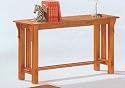 Deluxe Oak Finished Mission Style Sofa Table