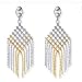 Sterling Silver and 14k Yellow Designer Beaded Earrings