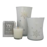 WoodWick Peppermint Cocoa Dancing Glass Candle, 22 oz - NEW!