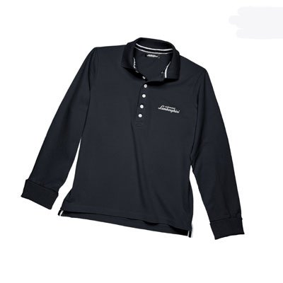 Lamborghini Black Long Sleeve Polo