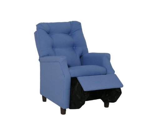 Harmony Kids Deluxe Recliner, Blue Cotton