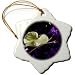A Heart Of Gold - lilac, purple, pink, flower, flowers, morning glory, ipomoea - 3 Inch Snowflake Porcelain Ornament