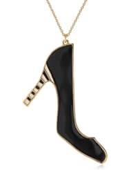 kate spade new york "Shoe In" Stripe Heel Necklace, 32"
