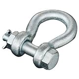 フジワラ 鉄JIS規格シャックル(BB型)ユニクロメッキ ピン径30mm TBB-24