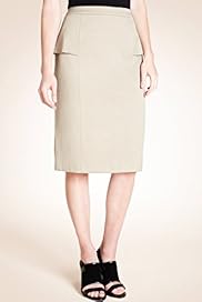 Autograph Peplum Textured Jacquard Skirt