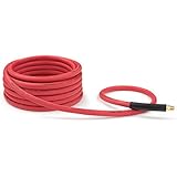 TEKTON 46335 3/8-Inch I.D. by 25-Foot 250 PSI Rubber Air Hose with 1/4-Inch MPT Ends and Bend Restrictors