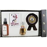 JUICY CRITTOURE by Juicy Couture Gift Set for Men and Women: FOR DOGS-EAU DE PARFUM SPRAY 1 OZ & SOFT SPOT COAT CONDITIONING MIST 5 OZ & PAWLETTES CLEANSING TOWELETTES 6 PACK & SOFT SQUEAKY CHEW TOY