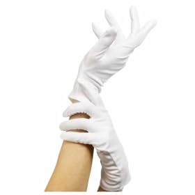 Gloves, White, Short