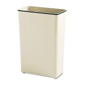Rectangular Wastebasket, 96 Quart, Fire Safe Steel, 21x11x30, Almond URIWB96RAL by United Receptacle