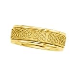 14k Yellow Gold Bridal Engagement Ring Celtic Band Size 10.5 - JewelryWeb