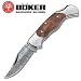 Lady, Burl Handle, Damascus Blade, Plain