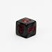 12mm 6-sided Pearlized Dice #1-6, Charcoal with Red