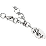 Stainless Steel New England Patriots Logo Bracelet - 8''