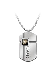 For My Marine: USMC Dog Tag Pendant Necklace by The Bradford Exchange