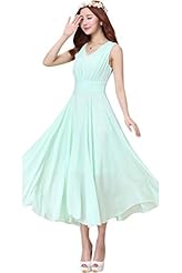 Flared-Skirt Sleeveless Polyester Pleated Goddess  Dress