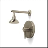  : Brushed Nickel Shower Faucet Set - Modern Lever Handle